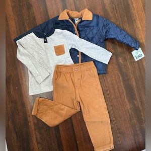 NWT Spring jacket, shirt, pants